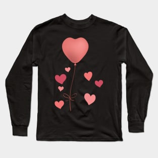 Cute Heart Balloon Long Sleeve T-Shirt